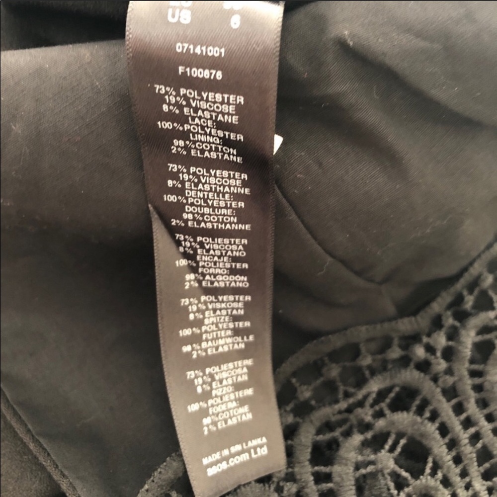 ASOS Black Lace Wide Leg Jumpsuit - Picture 8 of 8